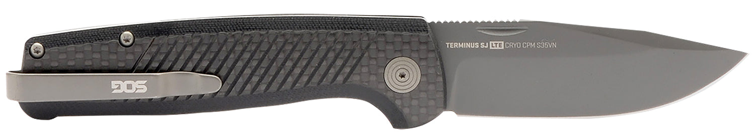 SOG Terminus SJ LTE 2.90" Folding Slip Joint Knife Plain Black TiNi S35VN Blade, Graphite G10 Handle