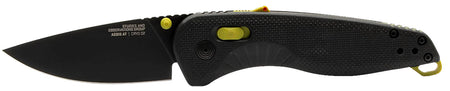 SOG Aegis AT Folding Knife 3.13" Drop Point Black TiNi D2 Steel Blade Black/Moss GRN Handle