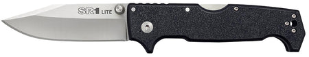 Cold Steel SR1 Lite 4" Folding Clip Point Stonewashed 8Cr14MoV Blade, Black Griv-Ex Handle