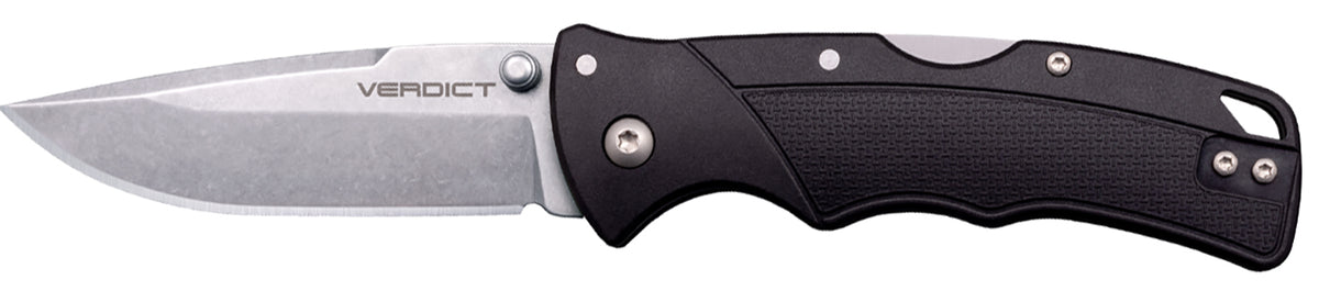 Cold Steel Verdict EDC 3" Tanto Folding Knife 4116 Krupp SS Blade, Black GFN Handle