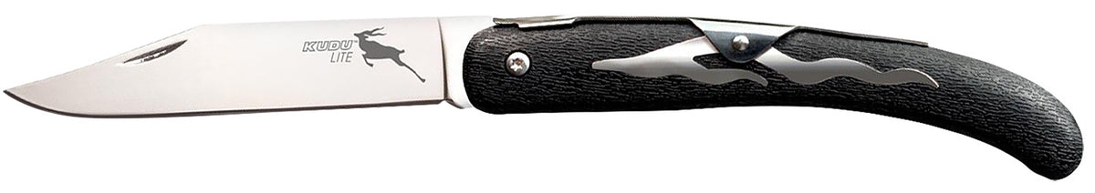 Cold Steel Kudu Lite 4.25" Folding Clip Point Satin 5Cr15MoV Blade, Black Zy-Ex Handle