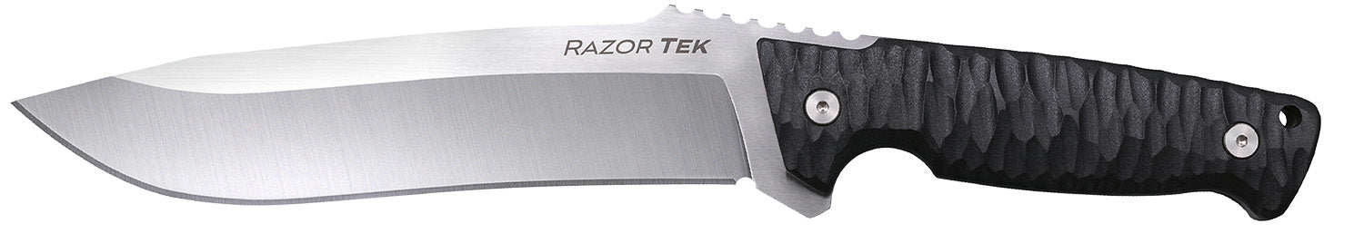 Cold Steel Razor Tek EDC 6.50" Fixed Clip Point 4116 Krupp SS Blade, Black Textured Handle