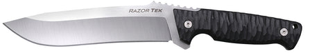 Cold Steel Razor Tek EDC 6.50" Fixed Clip Point 4116 Krupp SS Blade, Black Textured Handle