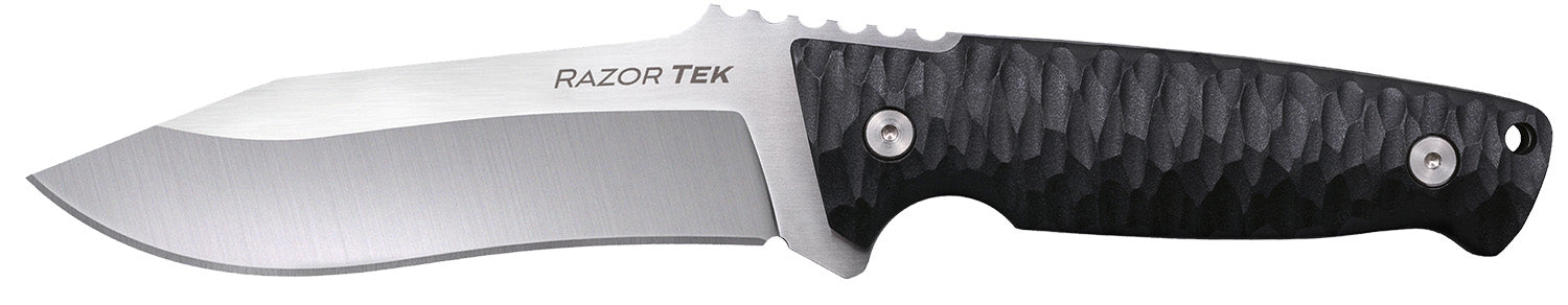 Cold Steel Razor Tek EDC 5" Fixed Clip Point 4116 Krupp SS Blade, Black Textured Handle