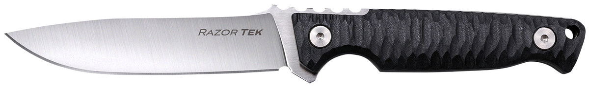 Cold Steel Razor Tek EDC 4" Fixed Clip Point 4116 Krupp SS Blade, Black Textured Handle