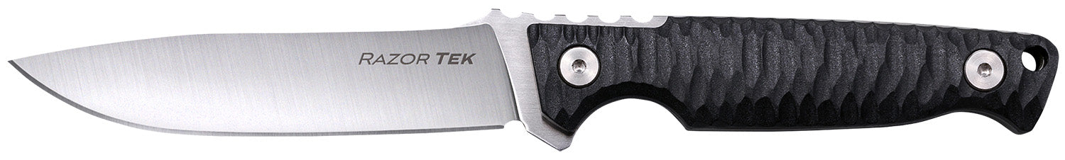 Cold Steel Razor Tek EDC 4" Fixed Clip Point 4116 Krupp SS Blade, Black Textured Handle
