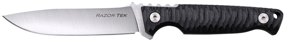 Cold Steel Razor Tek EDC 4" Fixed Clip Point 4116 Krupp SS Blade, Black Textured Handle