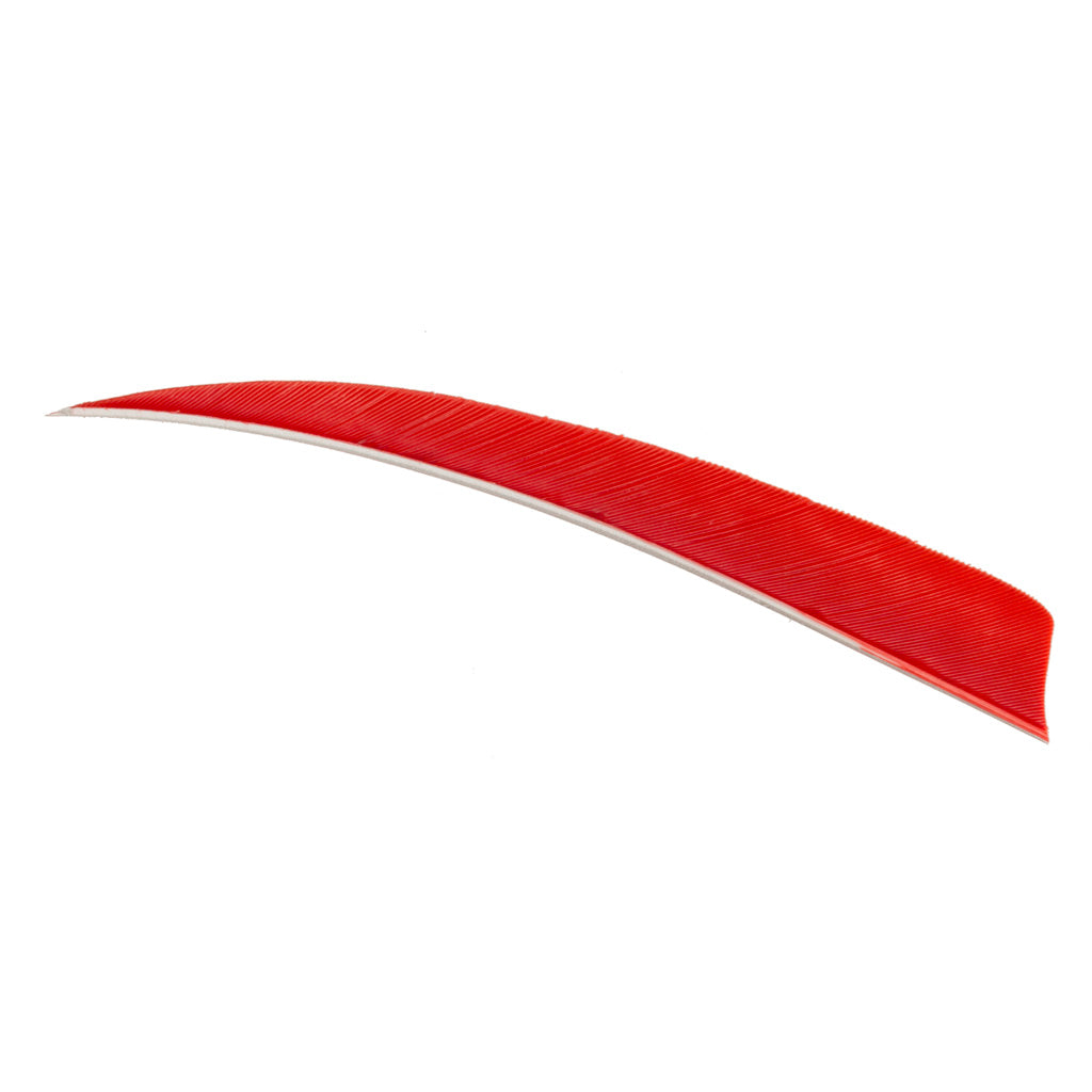 Trueflight 5 in. Shield Cut Red Right Wing Arrow Feathers 100 Pack