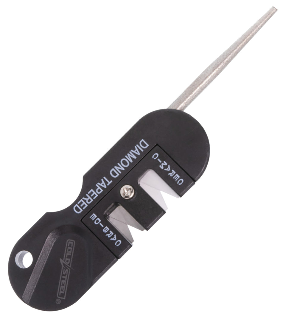 Cold Steel CSKS31SCDR 3-In-1 Carbide/Ceramic Knife Sharpener with Diamond Rod, Black