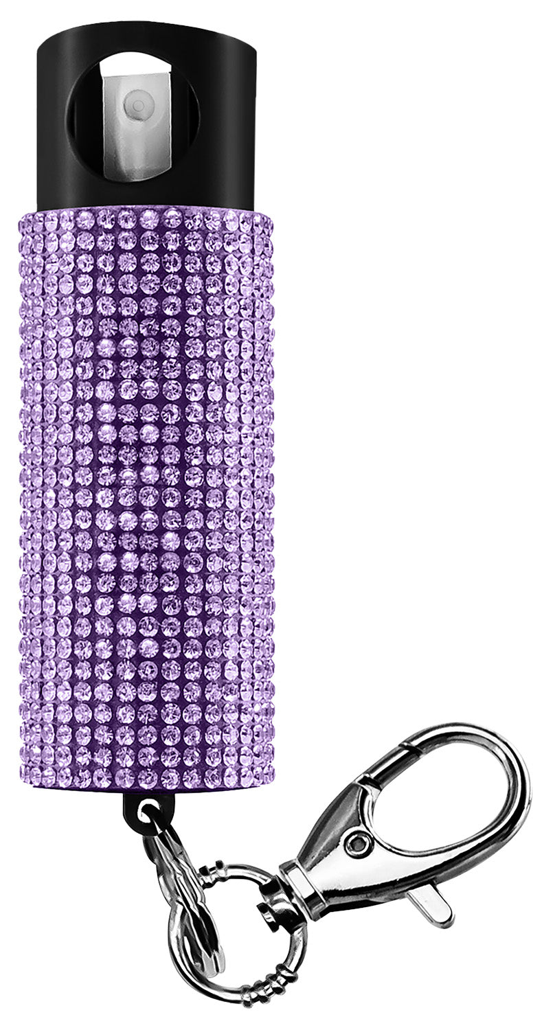 Guard Dog Bling-It-On Pepper Spray 18% OC UV Dye 16 ft 0.50 oz Lavender Keychain