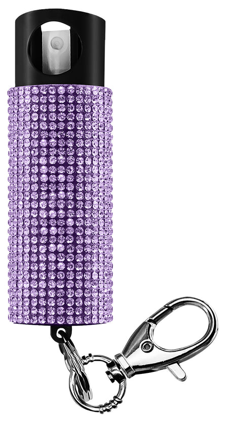 Guard Dog Bling-It-On Pepper Spray 18% OC UV Dye 16 ft 0.50 oz Lavender Keychain