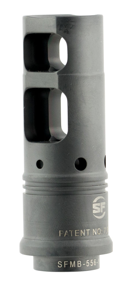 SureFire SFMB3383424 SOCOM Muzzle Brake .338 Cal AR-Platform, 3/4"-24 tpi, Black DLC Stainless