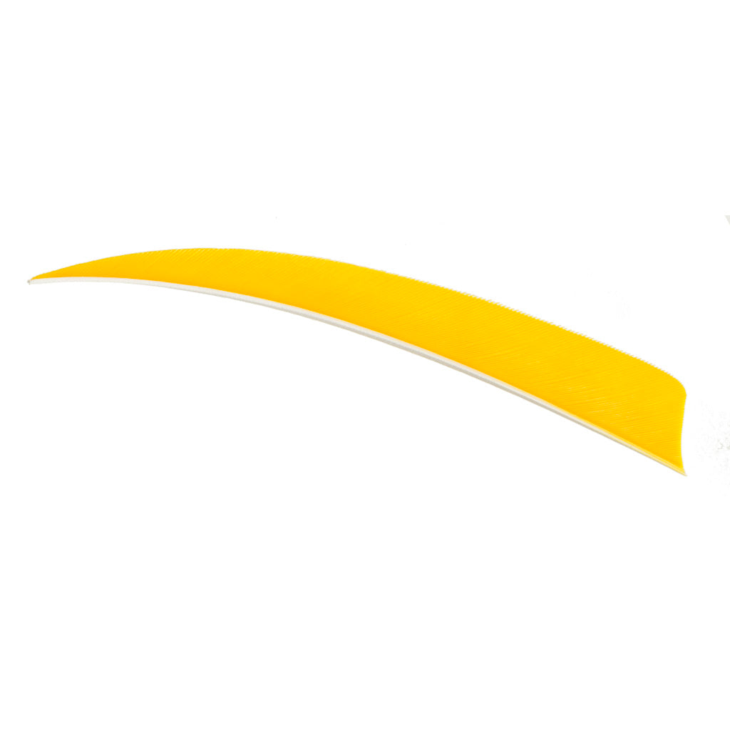 Trueflight 4 in. Shield Cut Yellow Right Wing Arrow Feathers 100 Pack