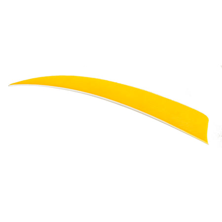 Trueflight 4 in. Shield Cut Yellow Right Wing Arrow Feathers 100 Pack