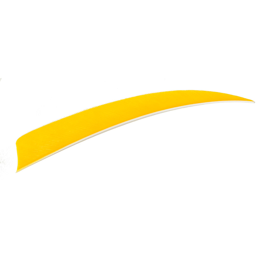 Trueflight Shield Cut Feathers Yellow 4 in. Left Wing 100 Pack