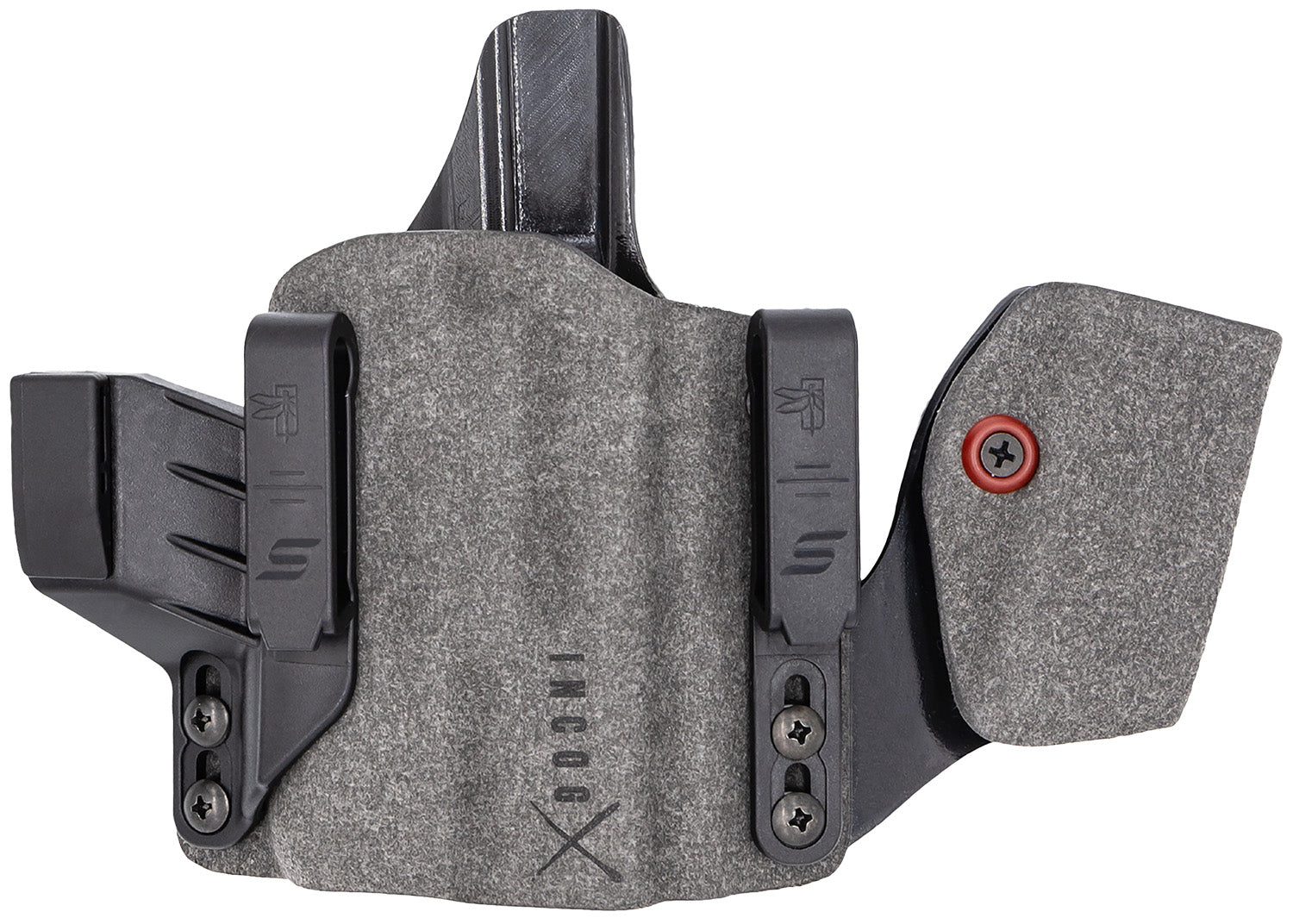 Safariland IncogX IWB Holster with Mag Caddy Black/Gray Boltaron Belt Clip Sig P320L Right Hand