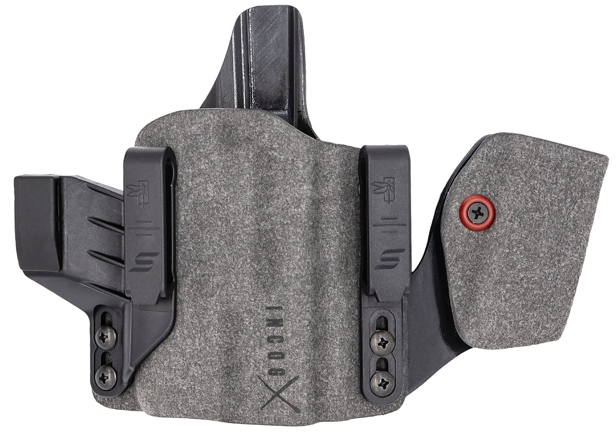 Safariland IncogX IWB Holster with Mag Caddy Black/Gray Boltaron Belt Clip Glock 43X/48 Right Hand