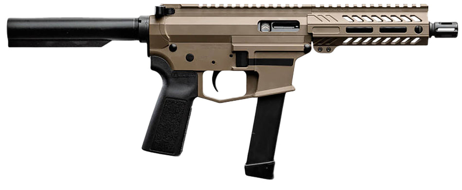 Angstadt Arms AAUDP09PF6 UDP-9 9mm Luger 15+1 6" Black Melonite Threaded Barrel, 5.50" Free Float M-LOK Handguards, Flat Dark Earth Cerakote Aluminum Picatinny Rail Receiver, Black B5 Grips