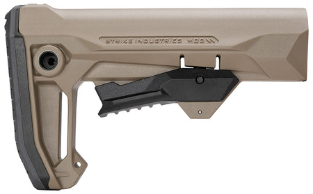 Strike Industries STRIKEESMOD2FDE MOD2 Rifle Stock Flat Dark Earth Polymer for AR-Style Buffer Tubes