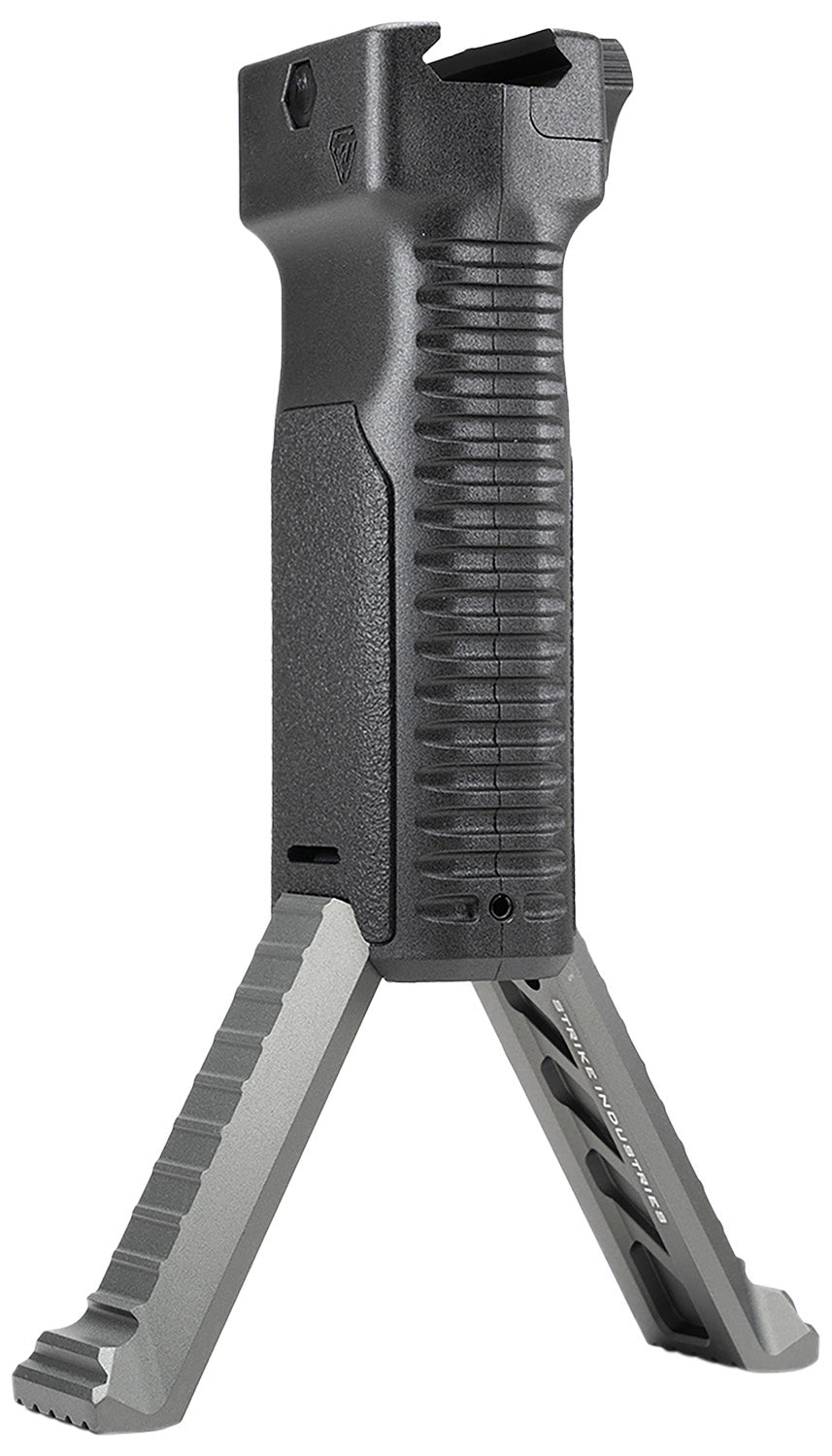 Strike Industries Bipod Grip with Aluminum Legs Gray Polymer