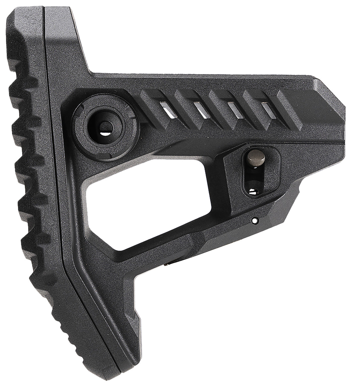 Strike Industries STRIKEPOLYPITBK Polymer Pit Stock Black 4-Position Adjustable 3.87" OAL