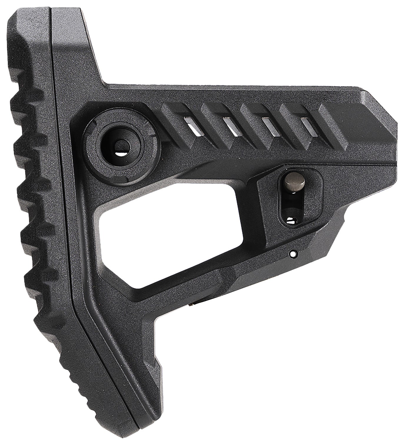 Strike Industries STRIKEPOLYPITBK Polymer Pit Stock Black 4-Position Adjustable 3.87" OAL
