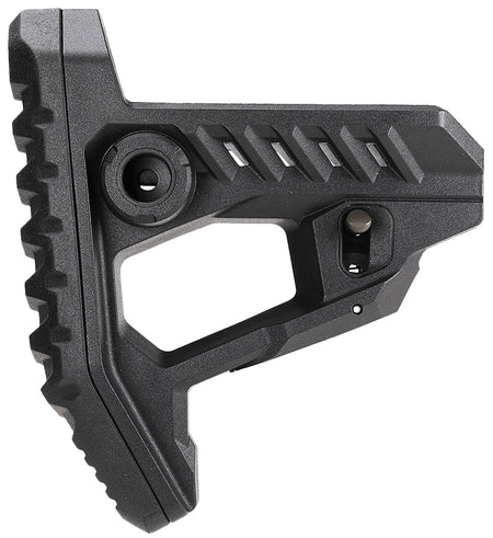 Strike Industries STRIKEPOLYPITBK Polymer Pit Stock Black 4-Position Adjustable 3.87" OAL
