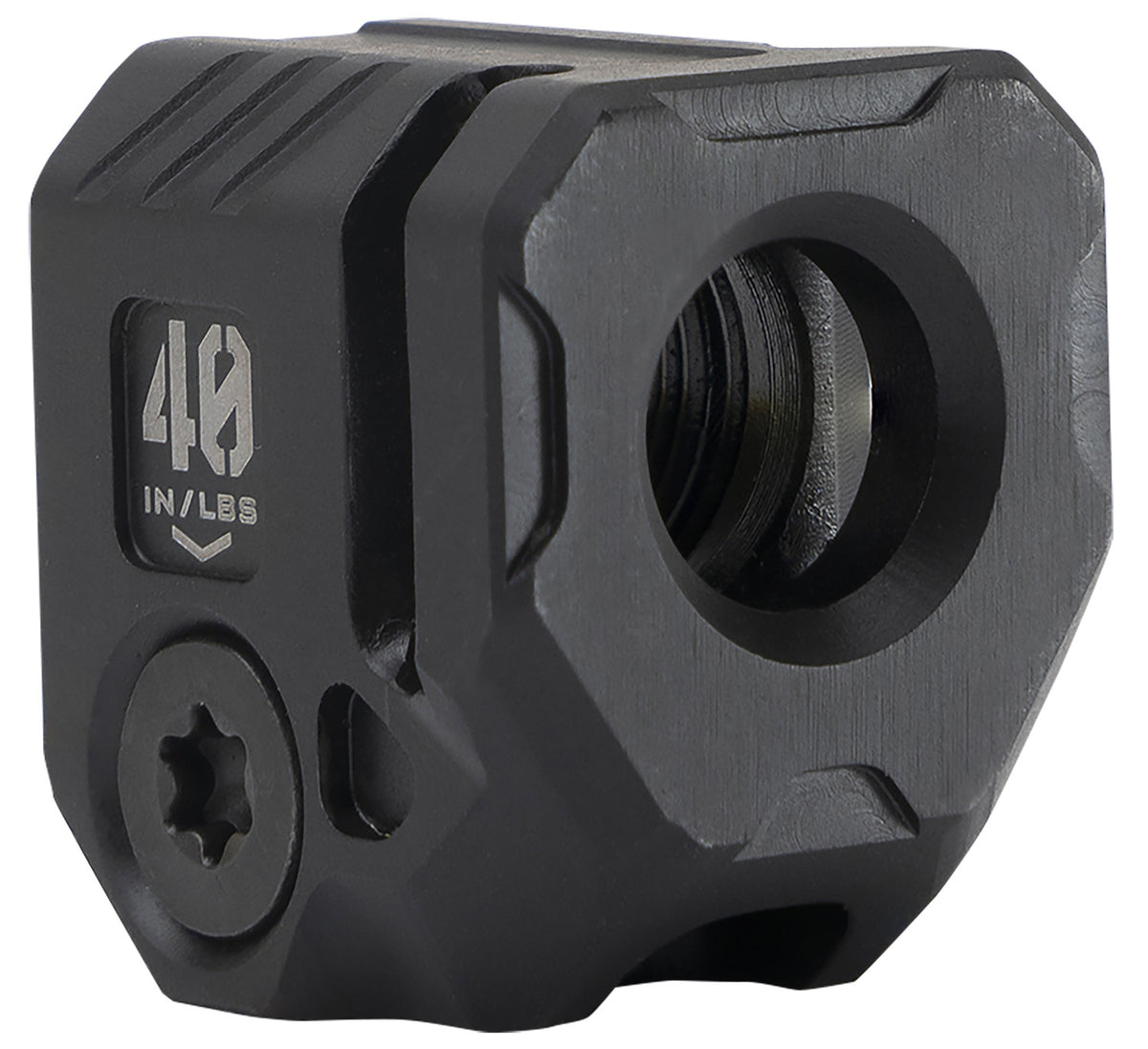 Strike Industries MCQUAD Micro Threaded Quad Compensator Black Steel 9mm/357 SIG
