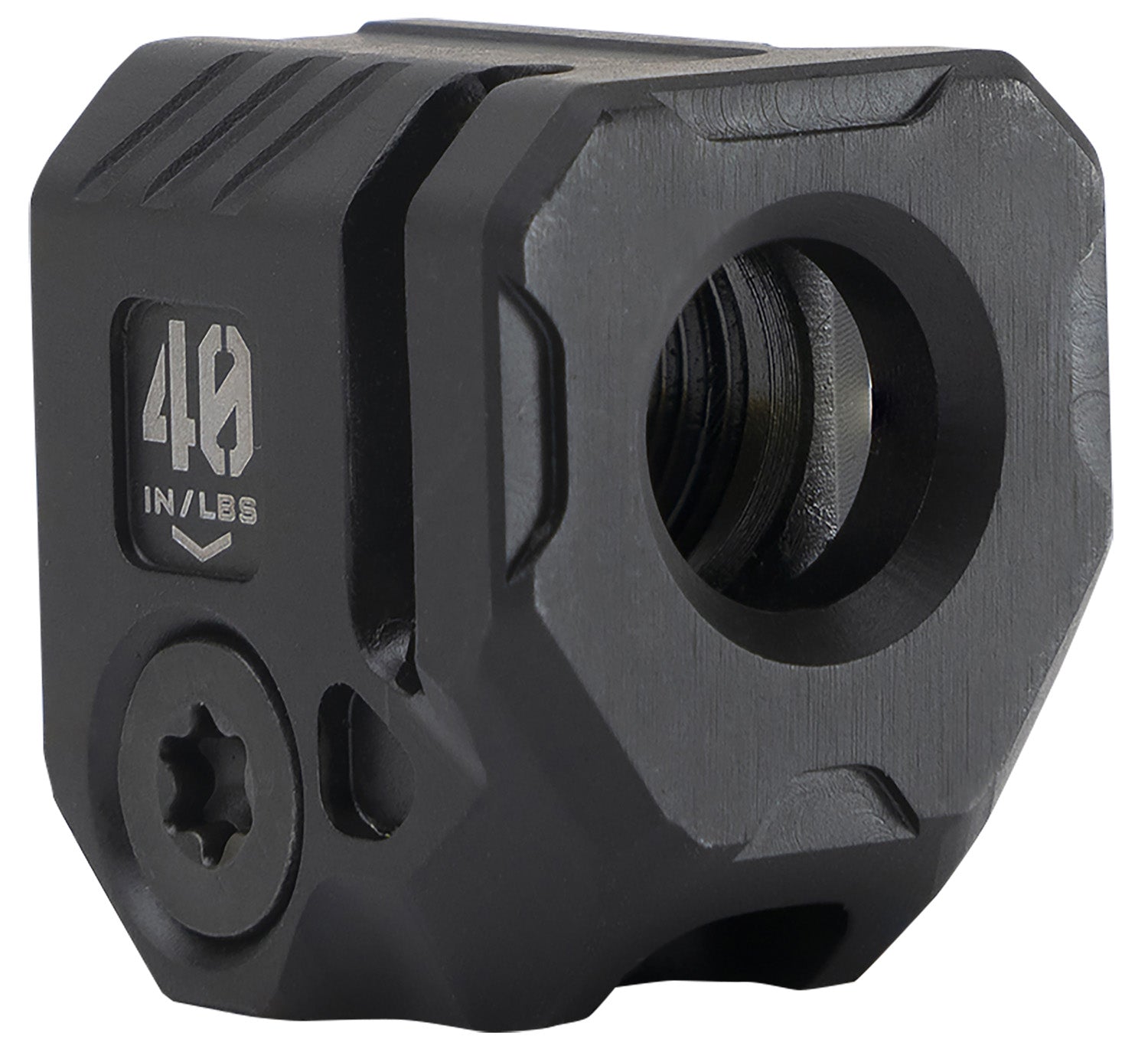 Strike Industries MCQUAD Micro Threaded Quad Compensator Black Steel 9mm/357 SIG