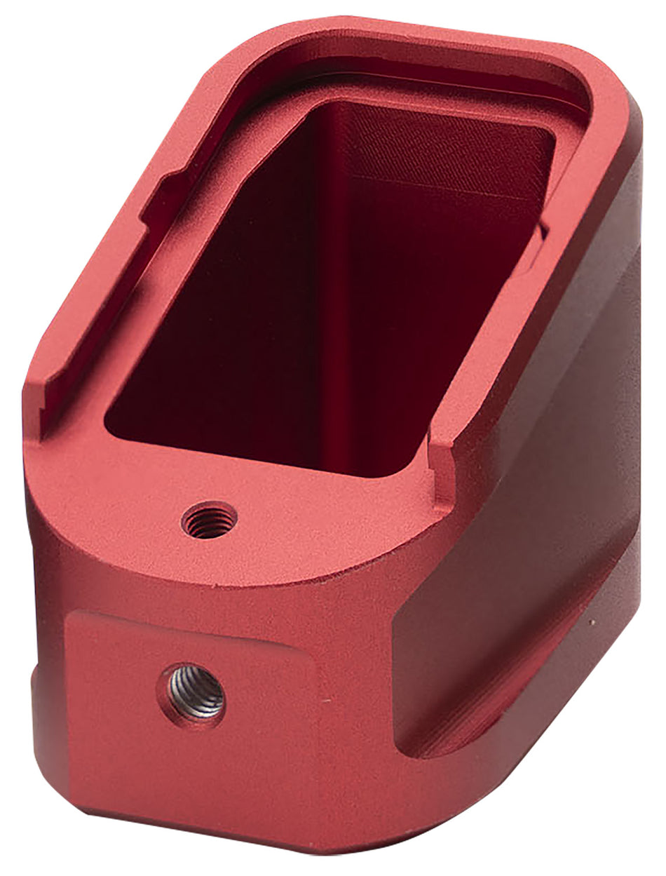Strike Industries EMPALG17RED Aluminum Extended Mag Plate for Glock G17/G22, Red 6061 T-6