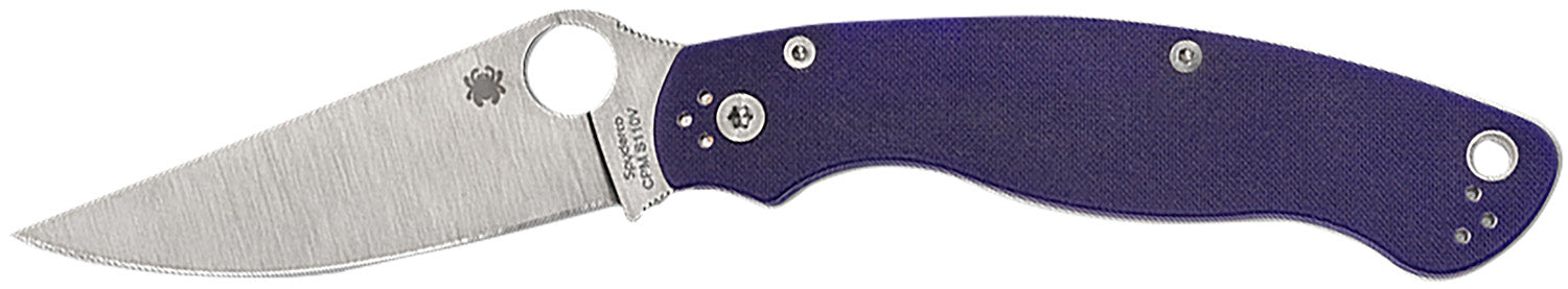 Spyderco Military 2 Folding Knife 4" Satin CPM S30V Blade Dark Blue G10 Handle C36GPDBL2