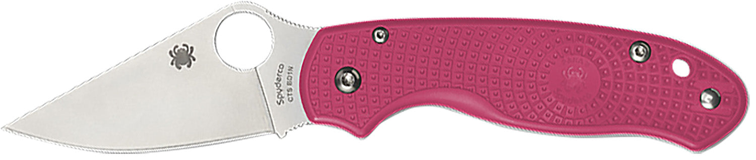 Spyderco Para 3 Lightweight Breast Cancer EDC Folding Knife 2.93" Satin CTS BD1N Blade Pink FRN Handle C223PN