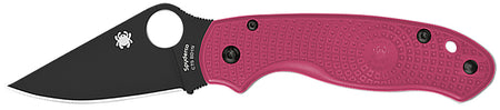Spyderco Para 3 Lightweight Breast Cancer EDC Folding Knife 2.93" Black DLC BD1N Blade Pink FRN Handle C223PNBK