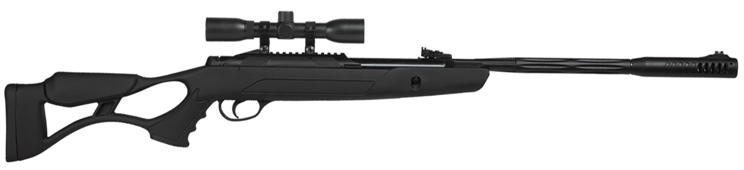 Hatsan AirTact Break Barrel Air Rifle .22 Cal Black Ambidextrous Skeleton Stock w/4x32 Scope