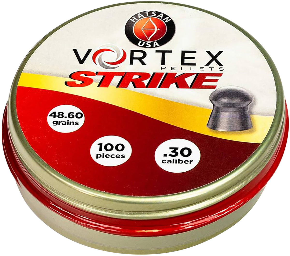 Hatsan Vortex Strike .30 Cal Lead Domed Airgun Pellets 100 Count