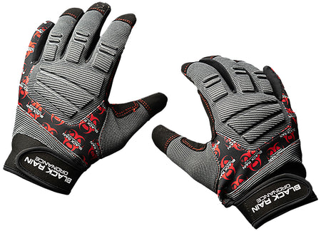 Black Rain Ordnance Tactical Gloves Black/Gray/Red Medium Velcro Closure