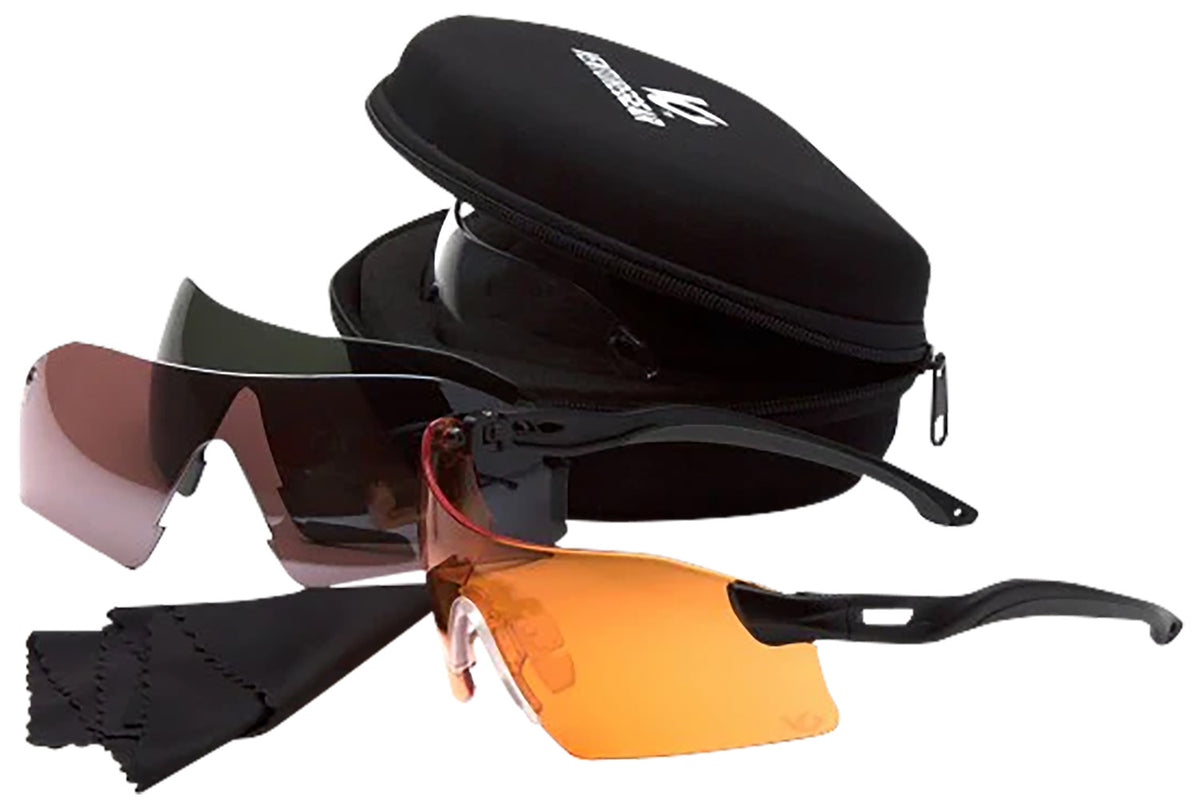 Pyramex VGSB88KIT Drop Zone Interchangeable Safety Glasses Kit Multi Lens Anti-Fog Black Frame