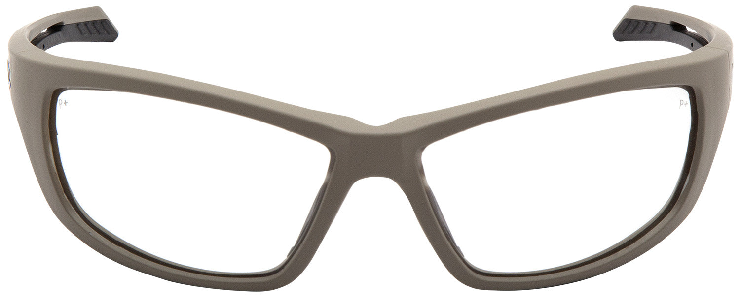 Pyramex Howitzer VGST1310T Anti-Fog Shooting Glasses Clear Lens Tan Frame