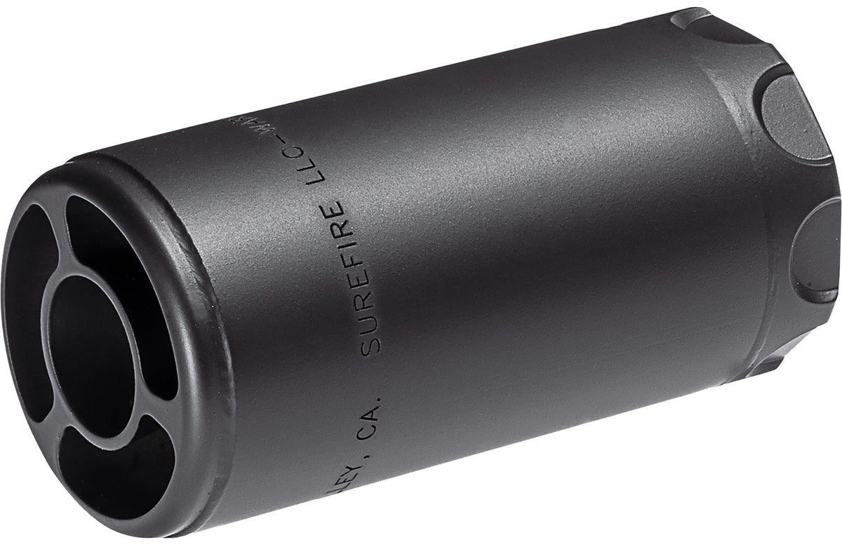 SureFire WARDEN1/2-28-BK Warden Blast Regulator 5.56/7.62mm 1/2"x28 Stainless Steel Black Cerakote