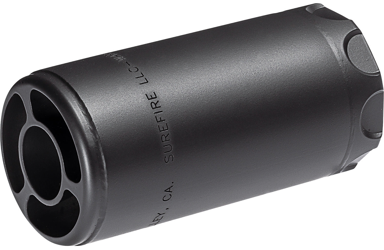 SureFire WARDEN1/2-28-BK Warden Blast Regulator 5.56/7.62mm 1/2"x28 Stainless Steel Black Cerakote
