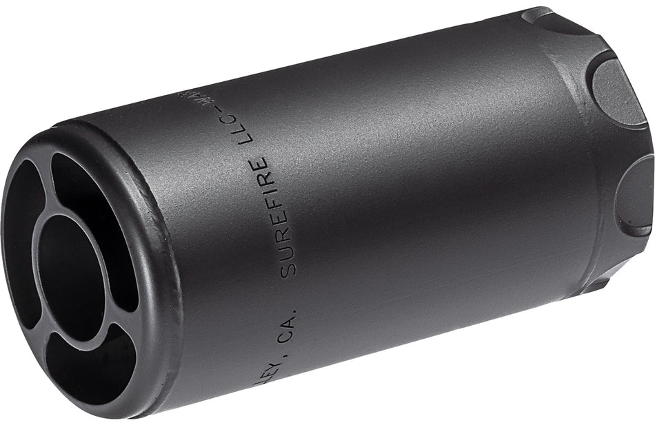 SureFire WARDEN5/8-24-BK Warden Blast Regulator 5.56/7.62mm 5/8"x24 Stainless Steel Black Cerakote