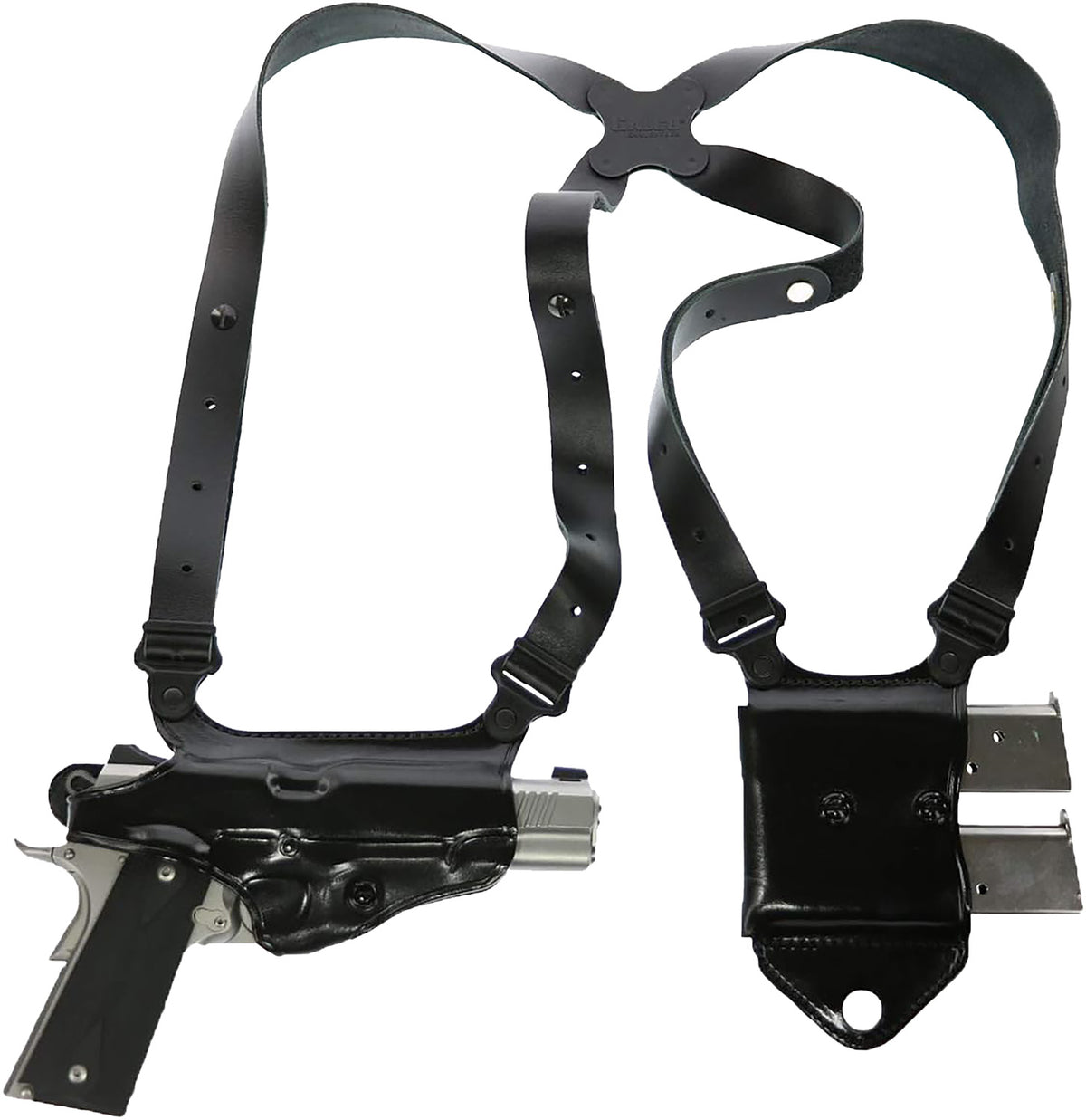 Galco MCII870B Miami Classic II Shoulder Holster System Black Full Grain Leather