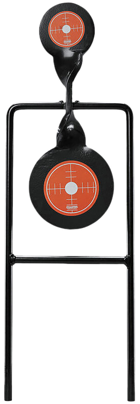 Champion Targets 40875 Double Gong Spinner Steel Shooting Target Black/Orange 3" & 4.7" Standing