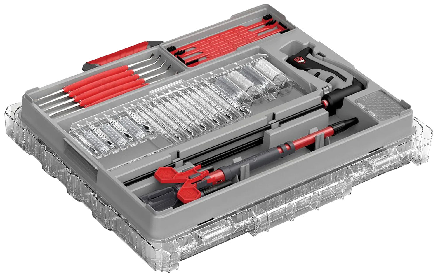 Real Avid Bore-Max Master Cleaning Kit and Mobile Workstation Multi-Caliber 12/20 Gauge Gray/Red