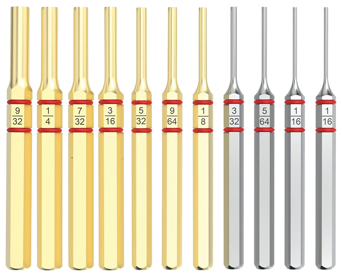 Real Avid Accu-Punch 11-Piece Brass and Steel Pin Punch Set Universal Firearm