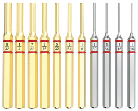 Real Avid Accu-Punch 11-Piece Brass and Steel Pin Punch Set Universal Firearm