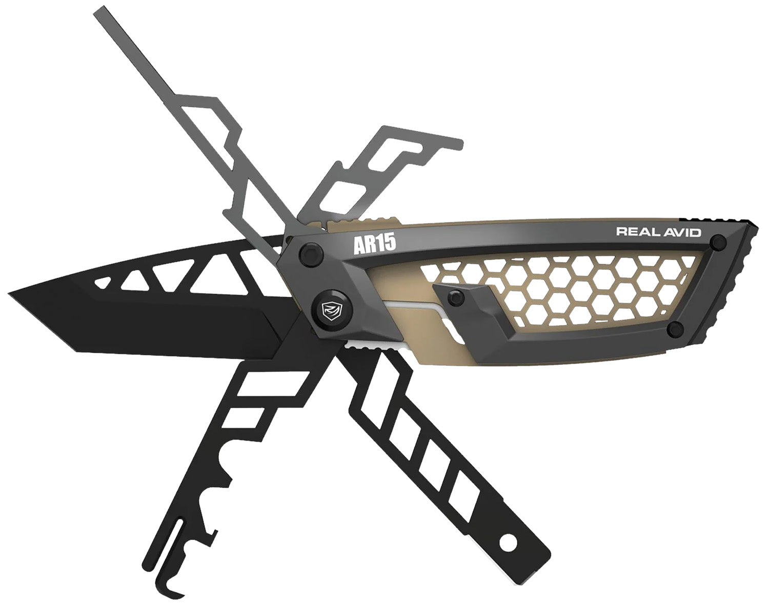Real Avid AVGTEAR Gun Tool Edge AR-15 Stainless Steel 2.60" Tanto Blade Multi-Tool
