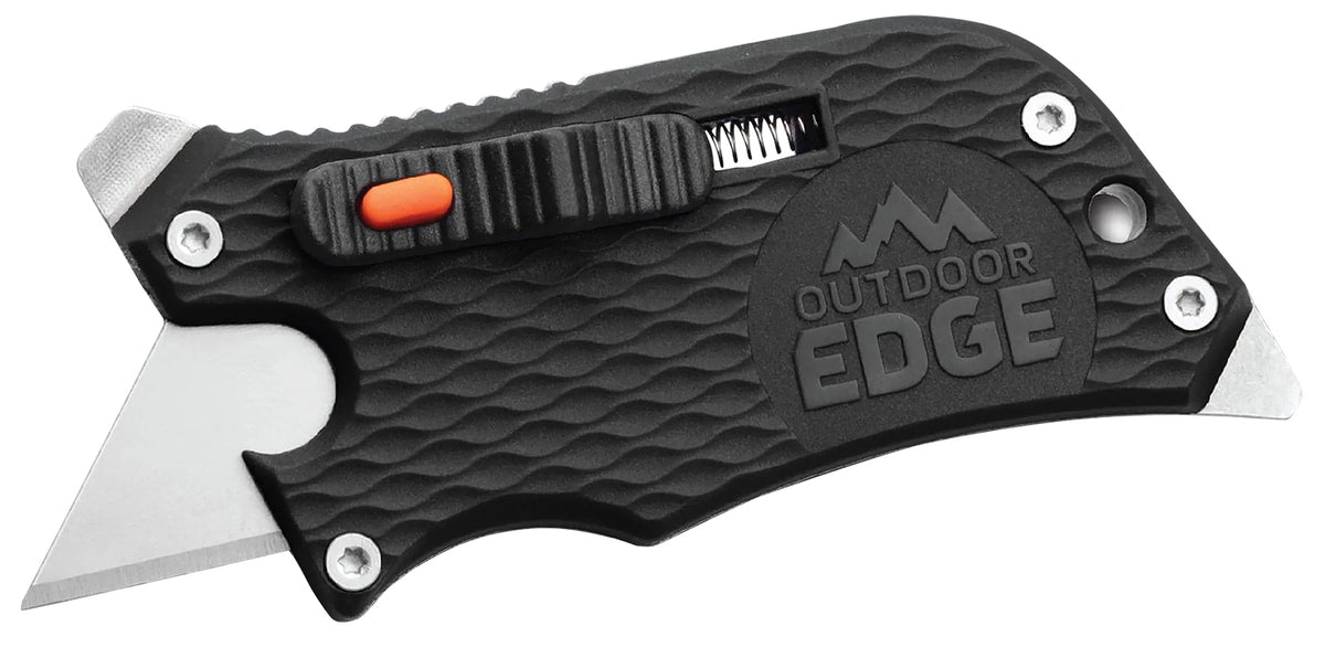 Outdoor Edge SlideWinder SWK30C 3.50" Utility Multi-Tool with Screwdriver & Bottle Opener, Black GNR/SS Handle