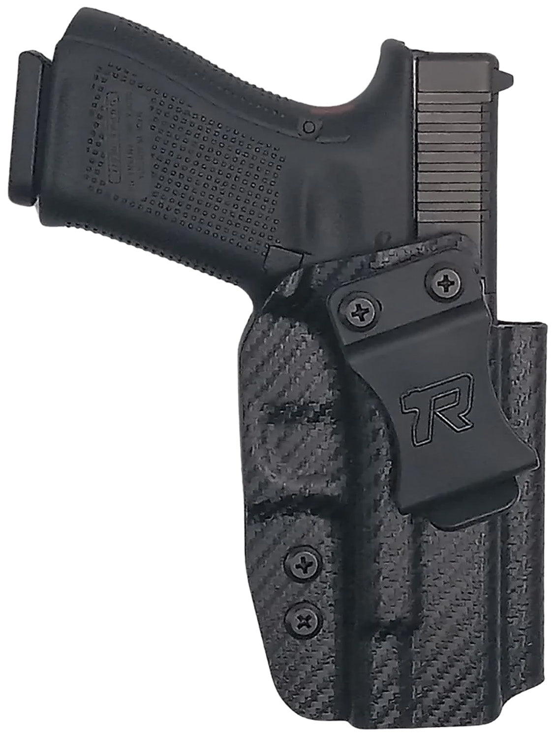 Rounded Gear Kydex IWB Holster Black Fits Glock 19 Belt Clip Right Hand Adjustable Cant