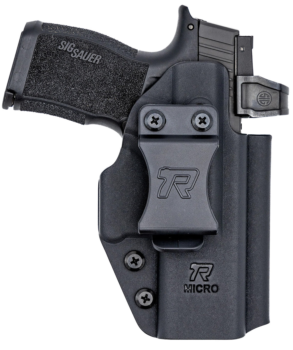 Rounded Gear Universal Kydex IWB Holster for Compact Sized Handguns Black Right Hand